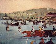 Edouard Manet Rennen im Bois de Boulogne Spain oil painting artist
